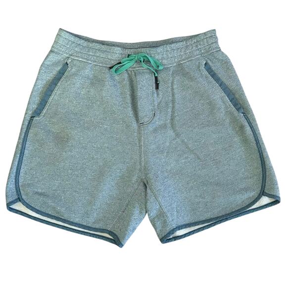 Lululemon Size XL Sundown Shorts 6 1/4” French Terry Heathered Tofino Teal Blue - Picture 1 of 4